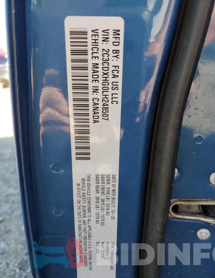 2C3CDXHG0LH248507 Photo# 12