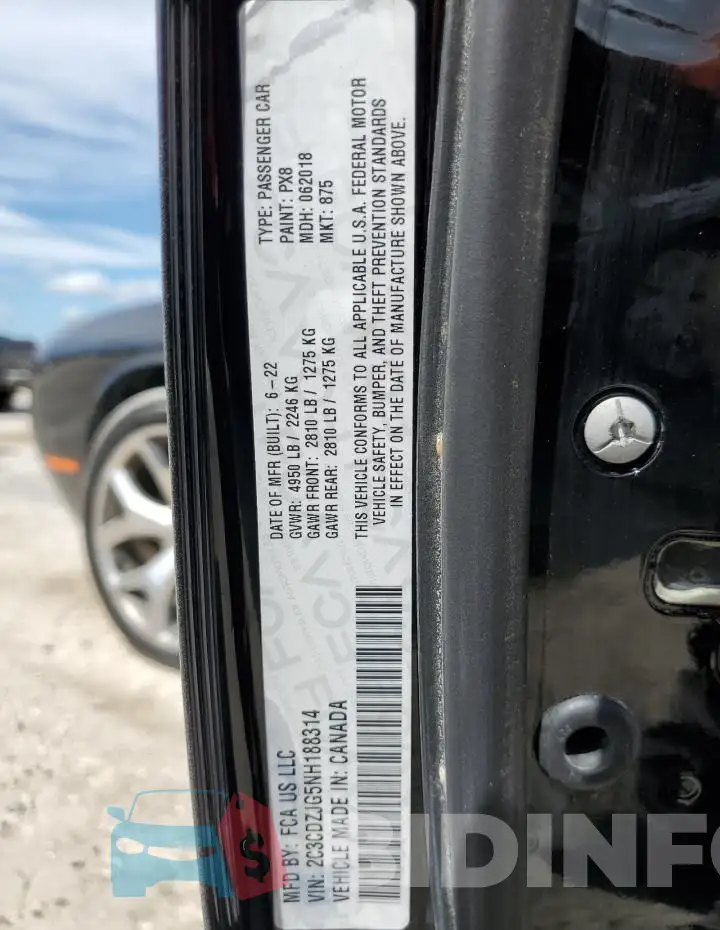 2C3CDZJG5NH188314 Photo# 12