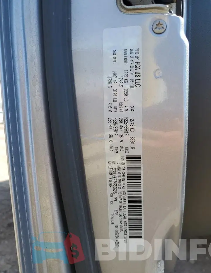 2C4RDGEG7KR536897 Photo# 13
