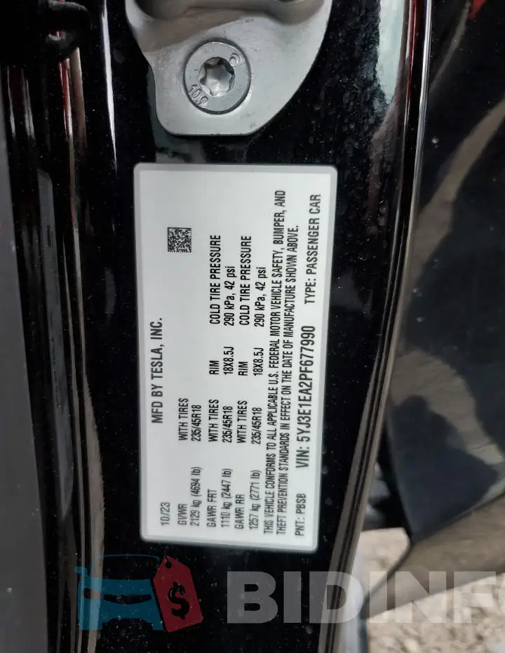 5YJ3E1EA2PF677990 Photo# 12
