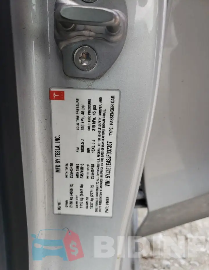 5YJ3E1EA3JF037357 Photo# 12