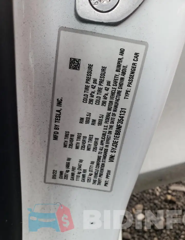 5YJ3E1EB8NF354131 Photo# 13