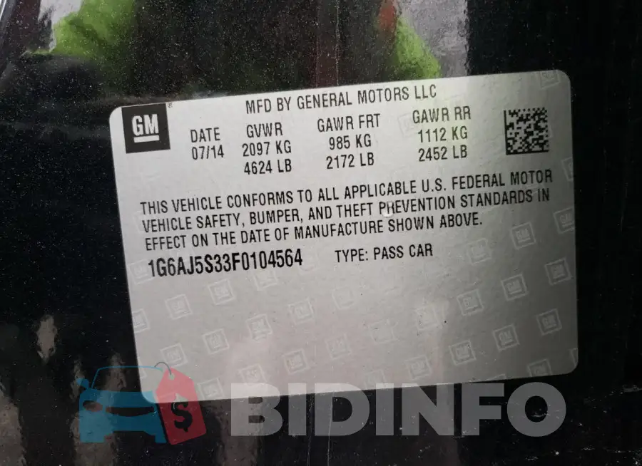 1G6AJ5S33F0104564 Photo# 12