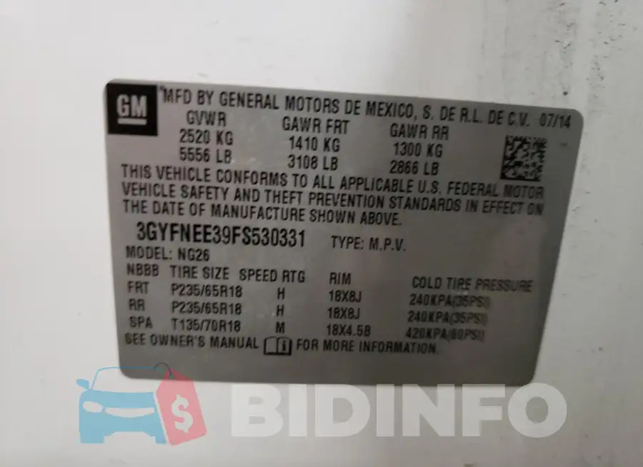 3GYFNEE39FS530331 Photo# 13