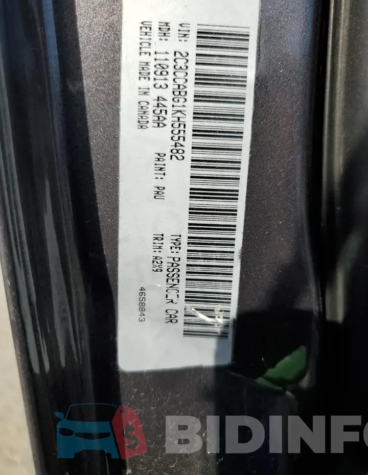 2C3CCABG1KH555482 Photo# 13
