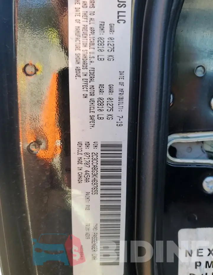2C3CCABG3KH697655 Photo# 13