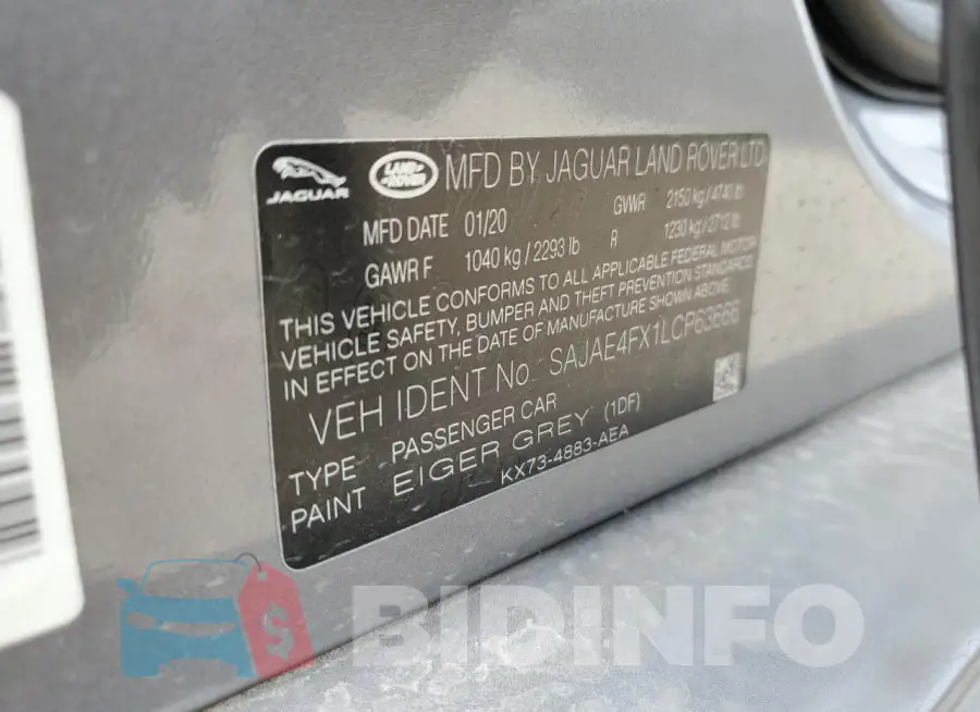 SAJAE4FX1LCP63666 Photo# 13