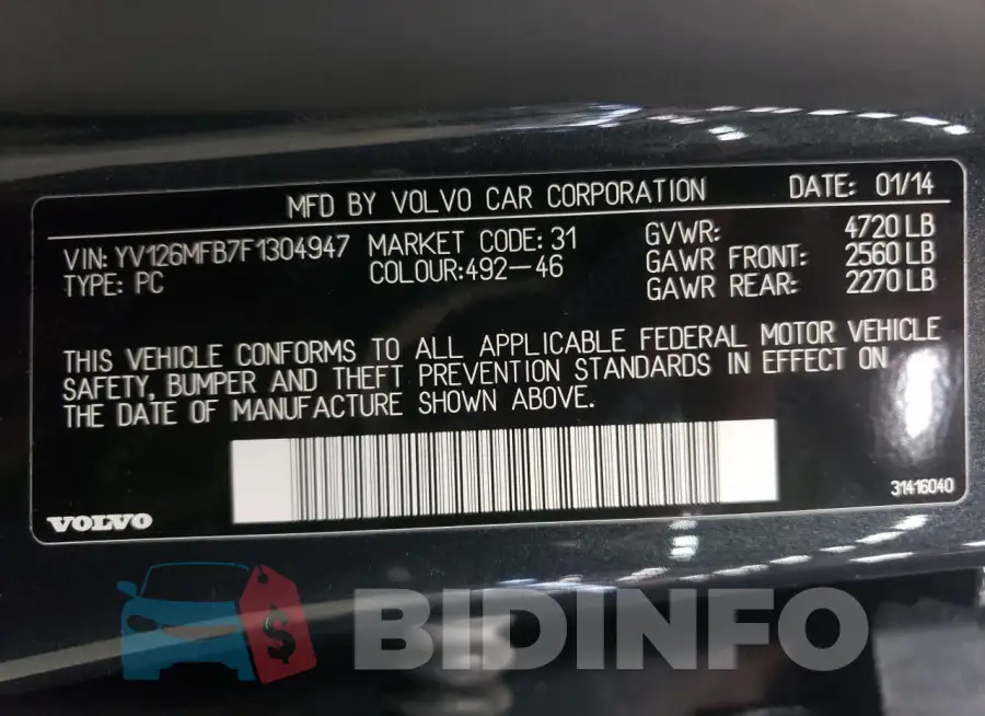YV126MFB7F1304947 Photo# 12