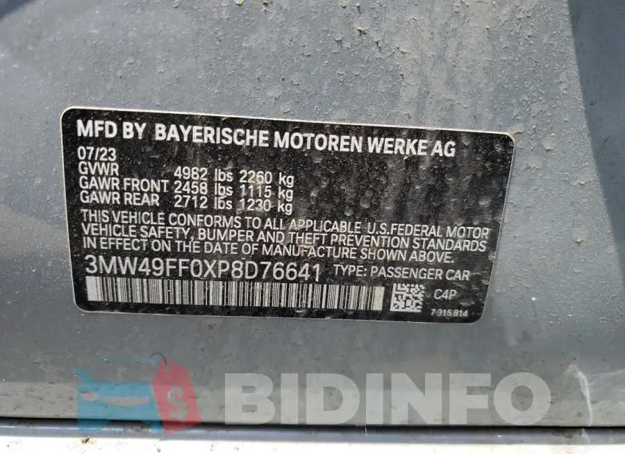 3MW49FF0XP8D76641 Photo# 12