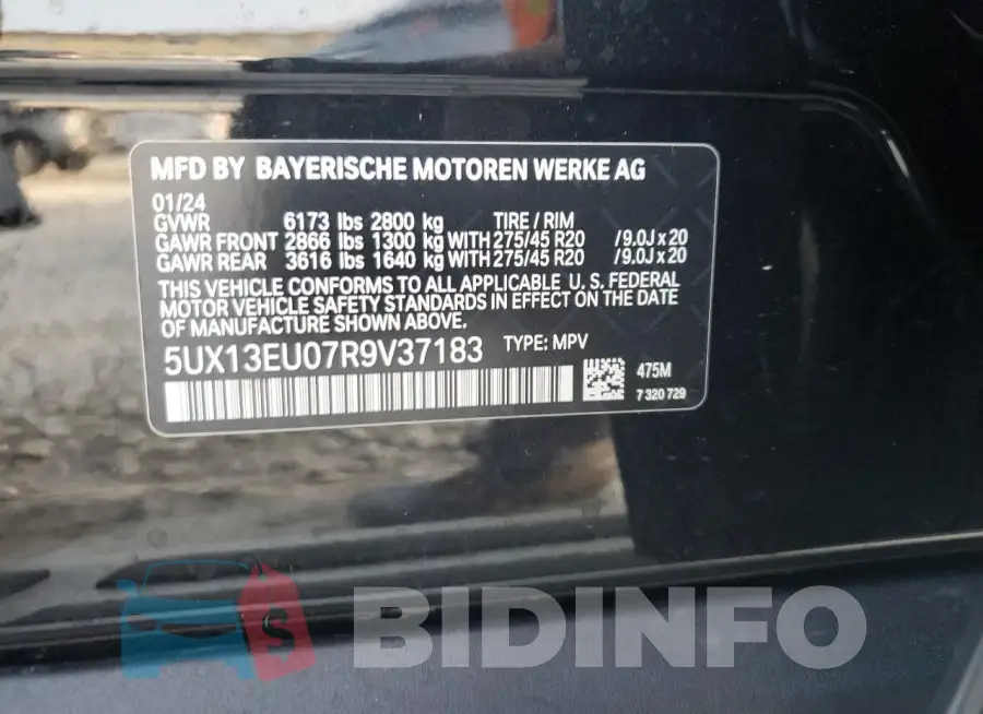 5UX13EU07R9V37183 Photo# 13