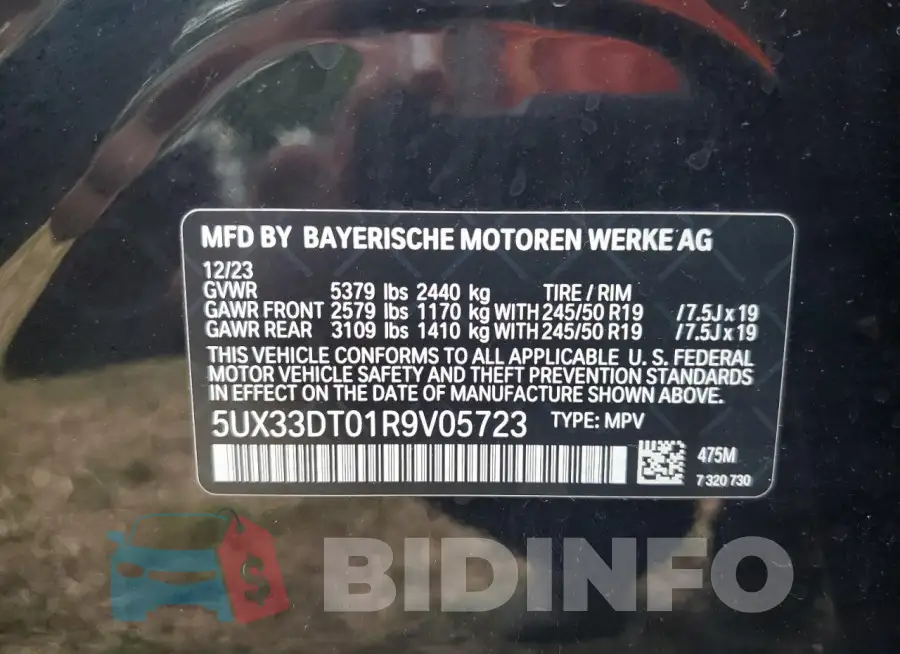 5UX33DT01R9V05723 Photo# 13