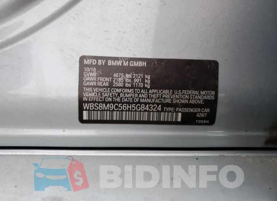 WBS8M9C56H5G84324 Photo# 12
