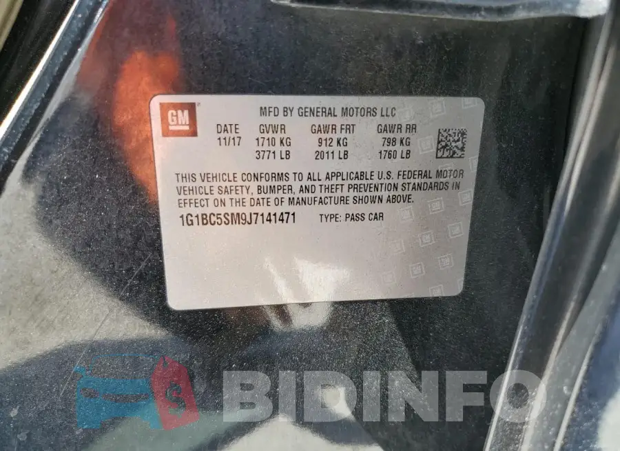 1G1BC5SM9J7141471 Photo# 13
