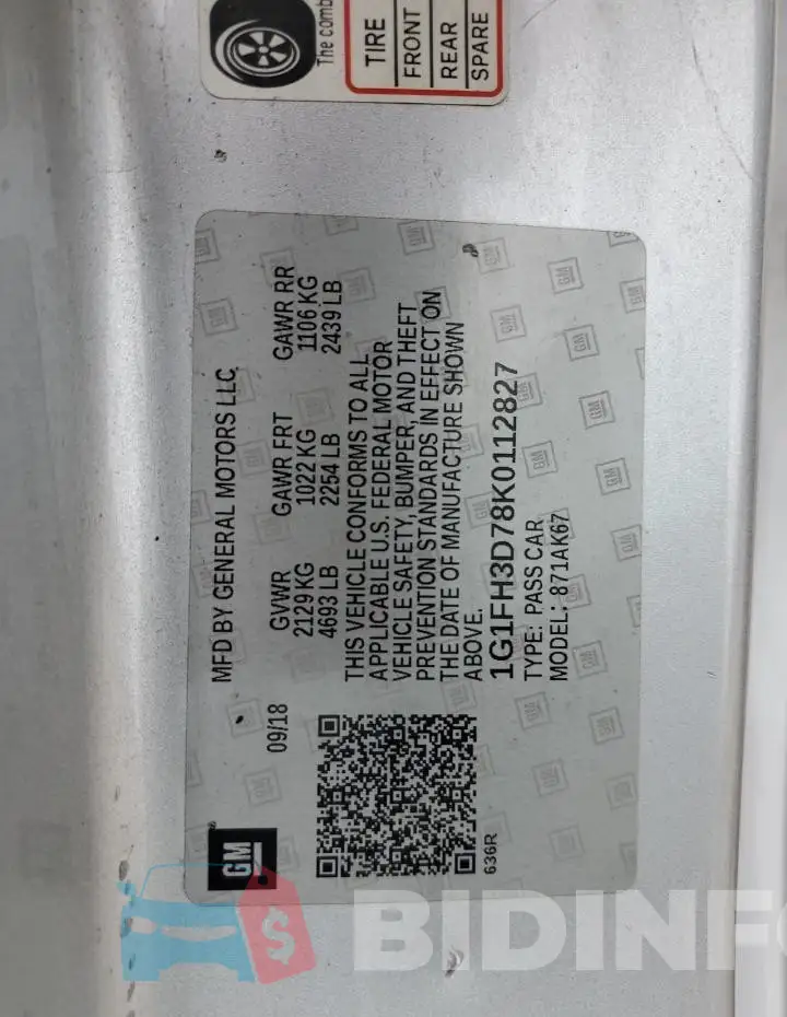 1G1FH3D78K0112827 Photo# 12