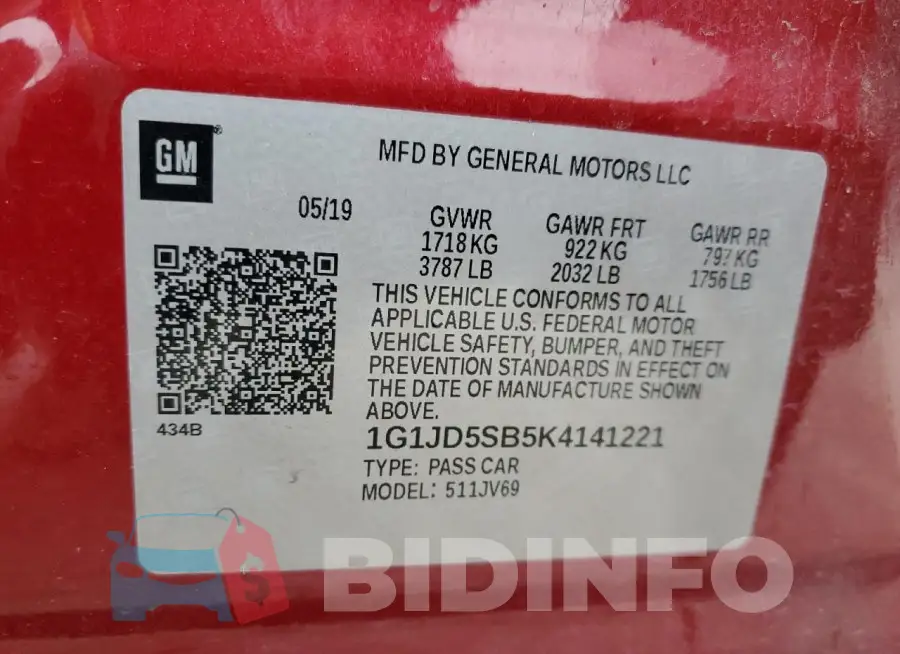 1G1JD5SB5K4141221 Photo# 12