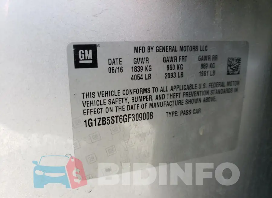 1G1ZB5ST6GF309008 Photo# 12