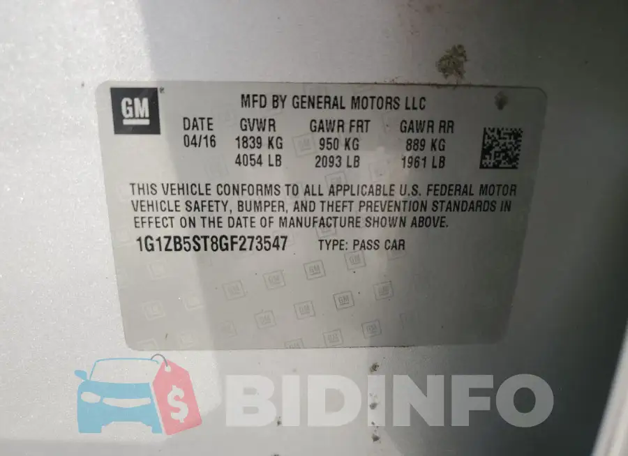 1G1ZB5ST8GF273547 Photo# 12
