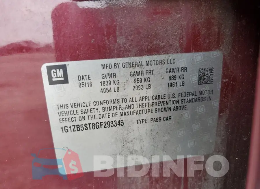 1G1ZB5ST8GF293345 Photo# 12