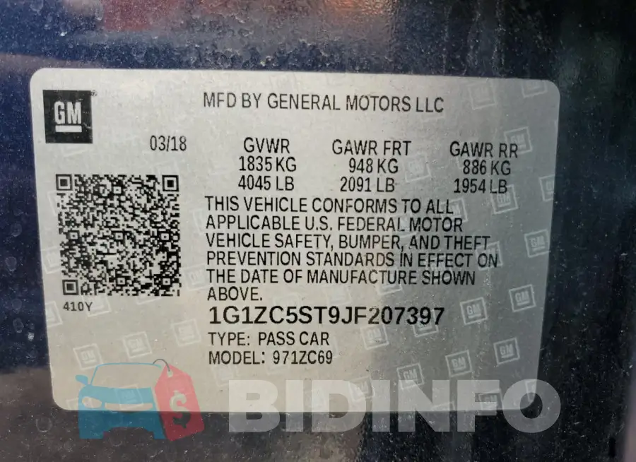 1G1ZC5ST9JF207397 Photo# 12