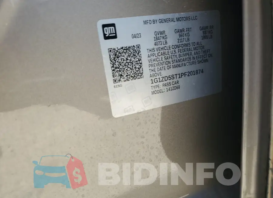 1G1ZD5ST1PF201874 Photo# 12
