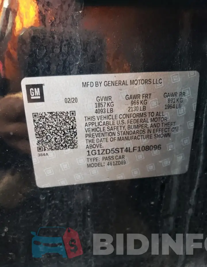1G1ZD5ST4LF108096 Photo# 12