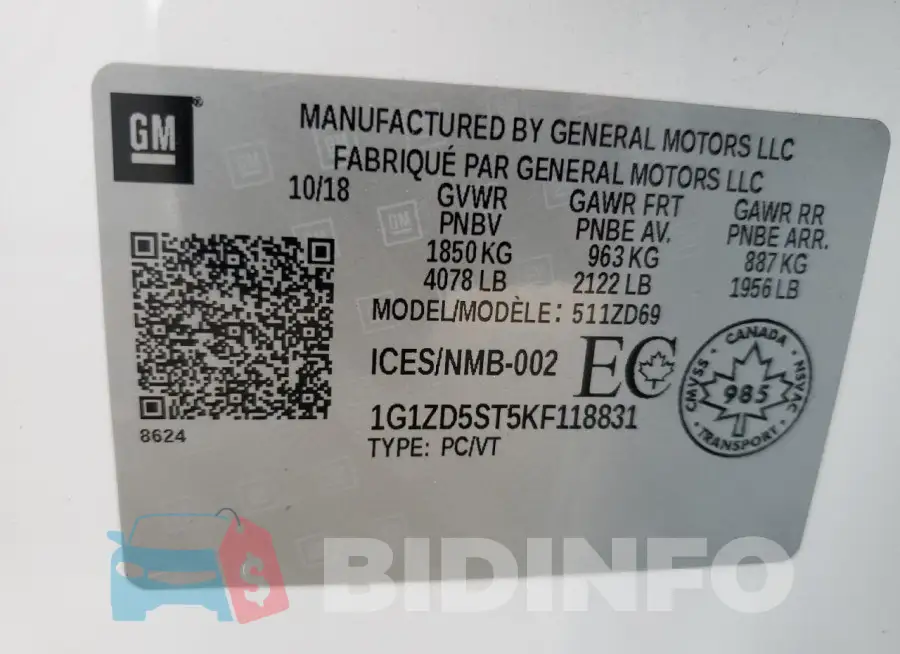 1G1ZD5ST5KF118831 Photo# 12