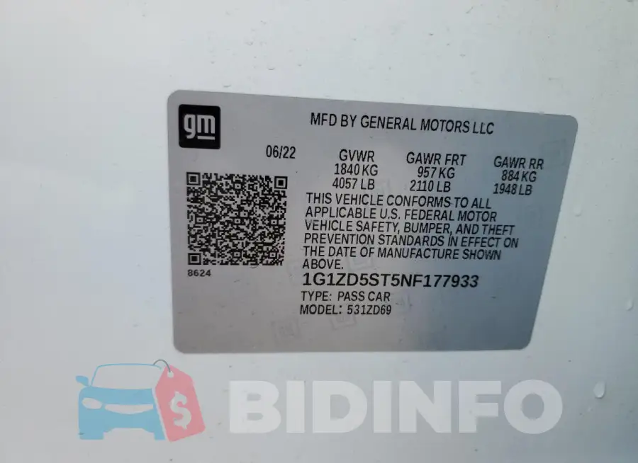 1G1ZD5ST5NF177933 Photo# 12
