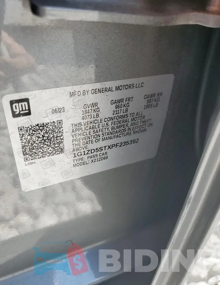1G1ZD5STXPF235392 Photo# 13