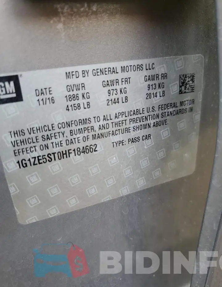 1G1ZE5ST0HF184662 Photo# 13