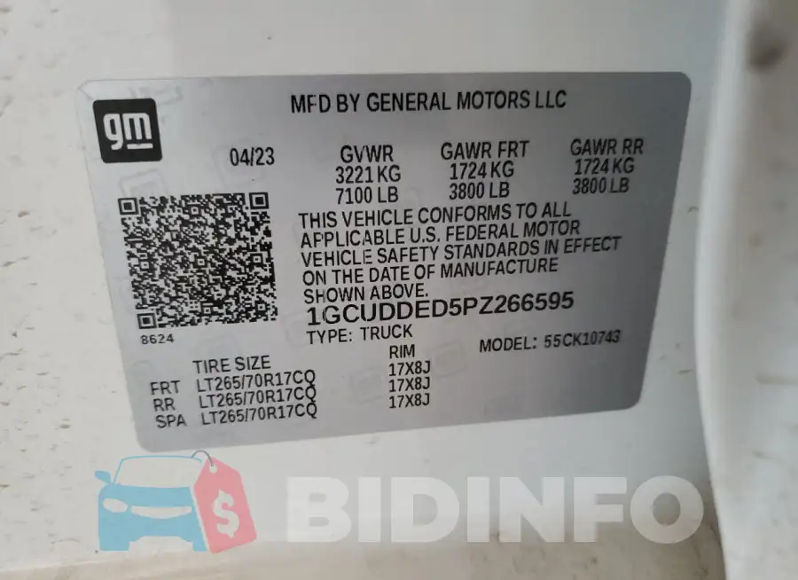 1GCUDDED5PZ266595 Photo# 12