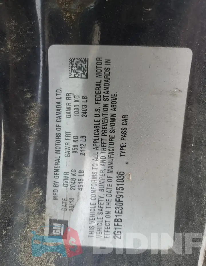 2G1FB1E30F9151036 Photo# 12