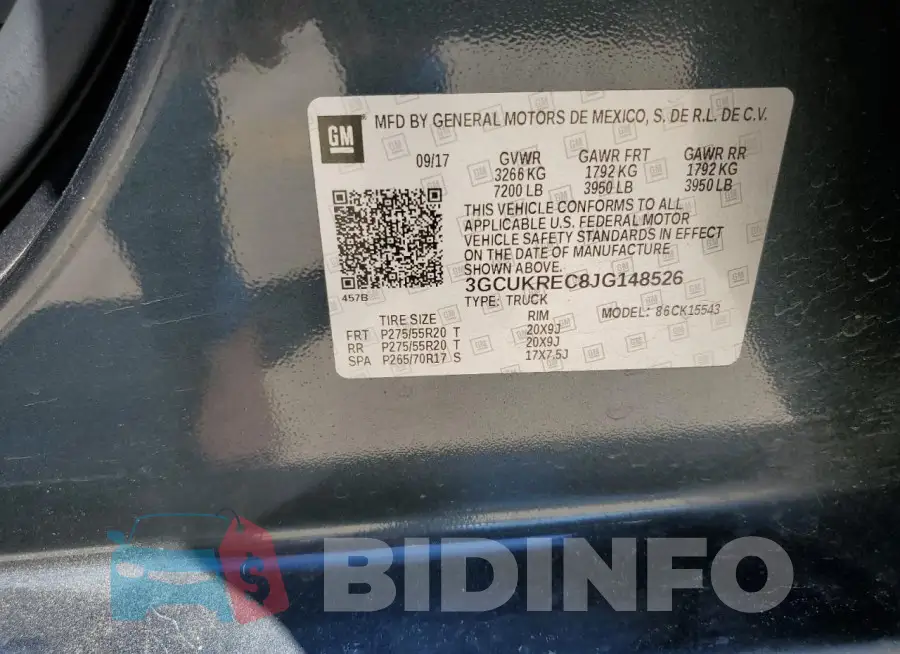 3GCUKREC8JG148526 Photo# 12