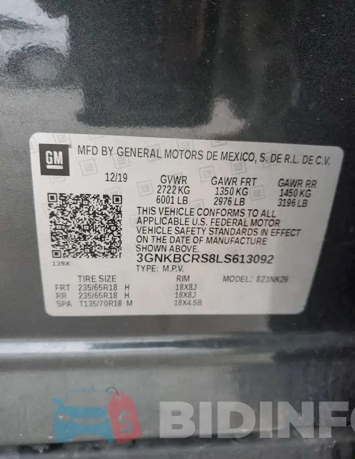 3GNKBCRS8LS613092 Photo# 13