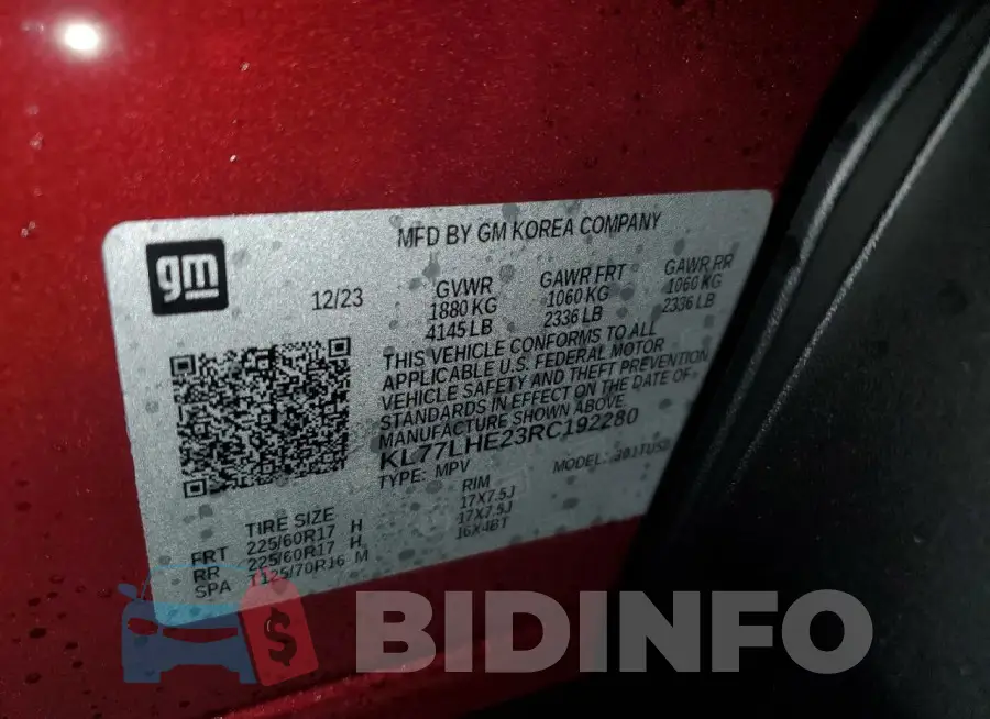 KL77LHE23RC192280 Photo# 13