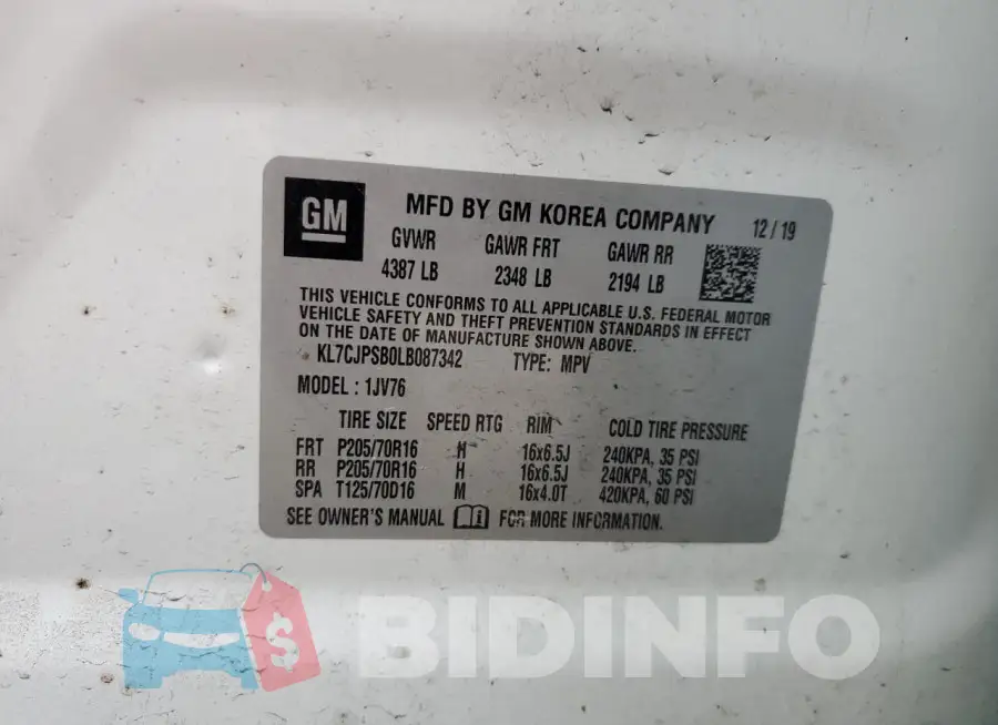 KL7CJPSB0LB087342 Photo# 12