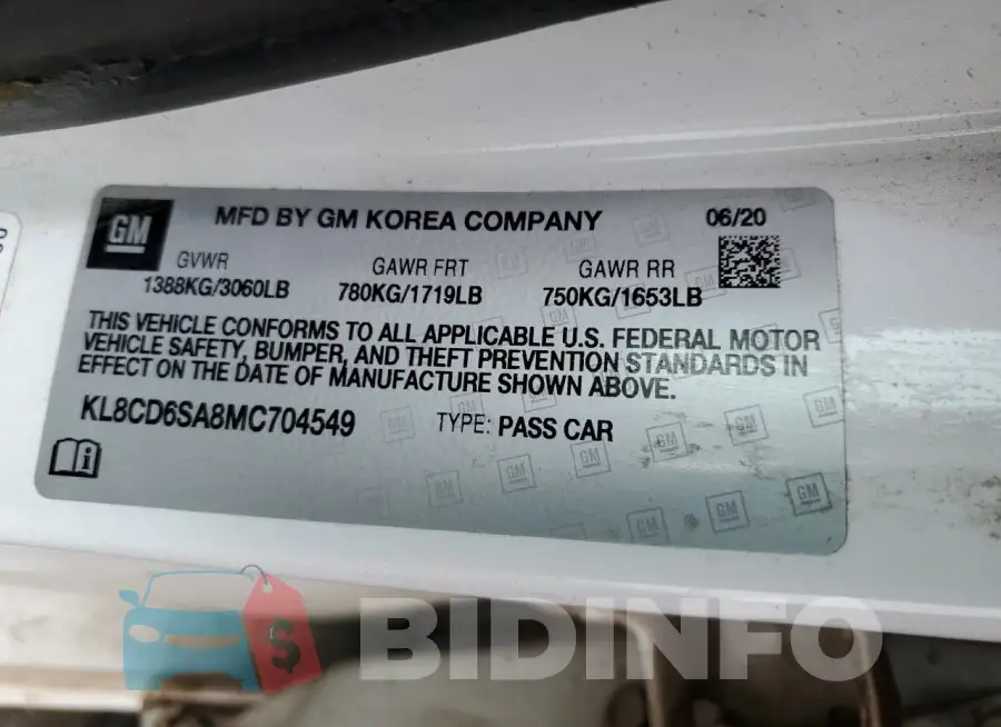 KL8CD6SA8MC704549 Photo# 13