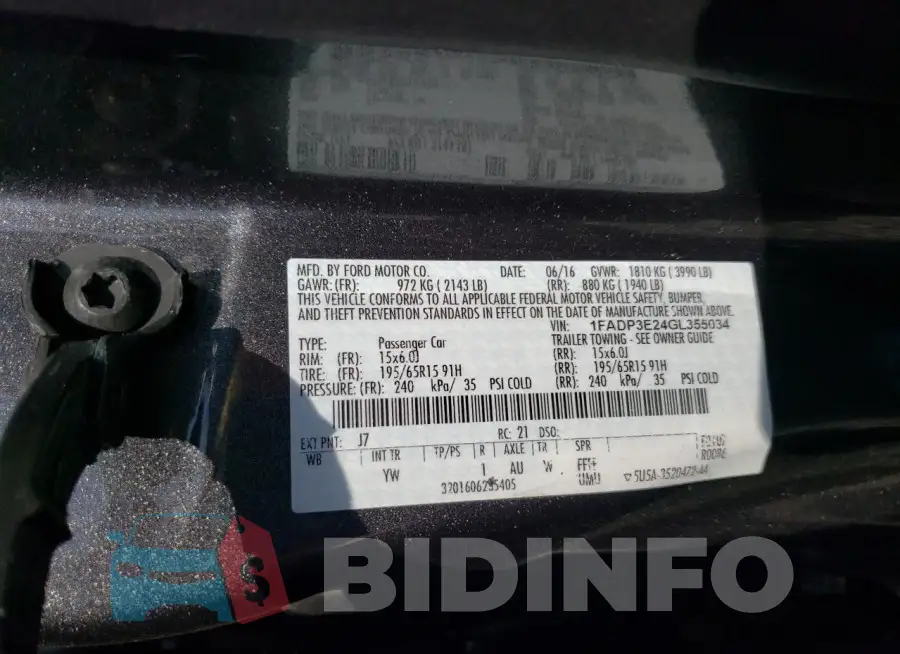 1FADP3E24GL355034 Photo# 12