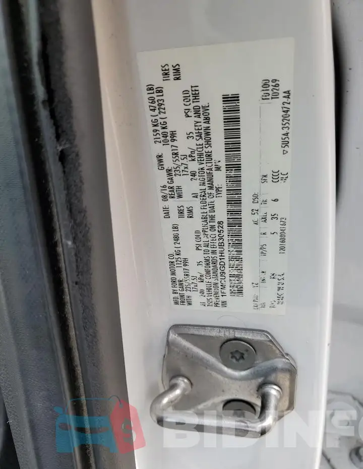 1FMCU9GD1HUB30528 Photo# 13