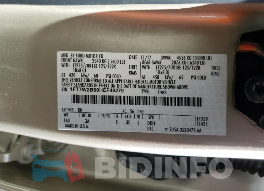 1FT7W2B60HEF48279 Photo# 12