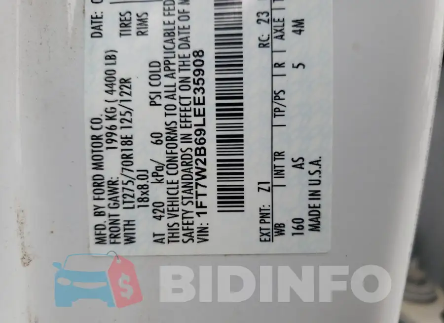 1FT7W2B69LEE35908 Photo# 10