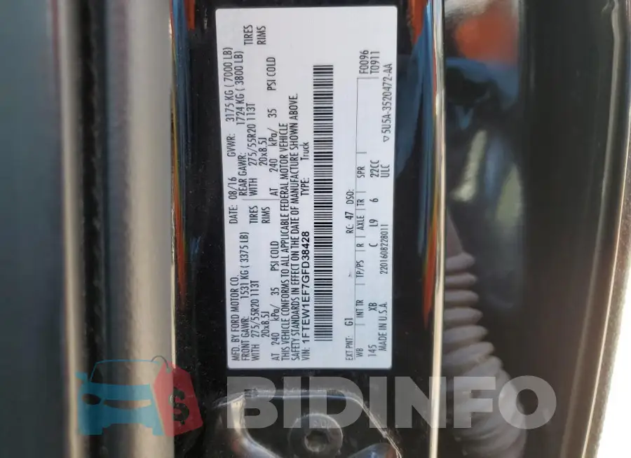 1FTEW1EF7GFD38428 Photo# 13