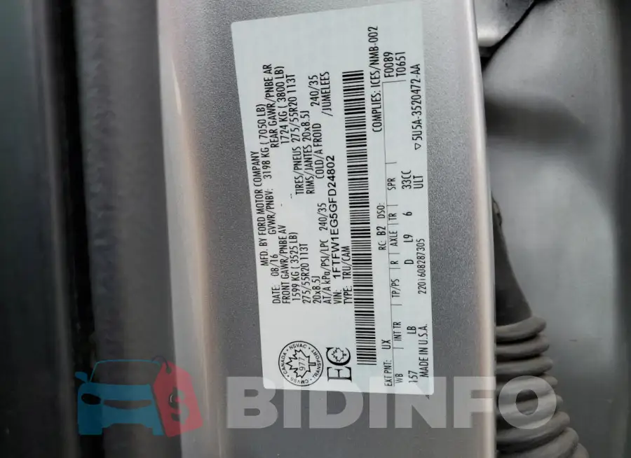 1FTFW1EG5GFD24802 Photo# 13