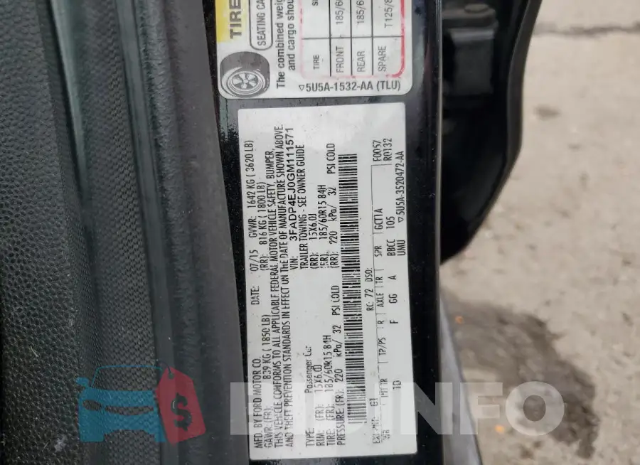 3FADP4EJ0GM111571 Photo# 12