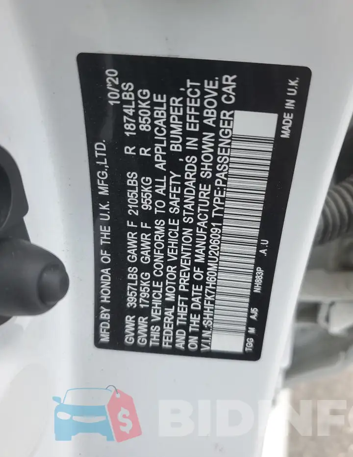 SHHFK7H60MU206091 Photo# 12