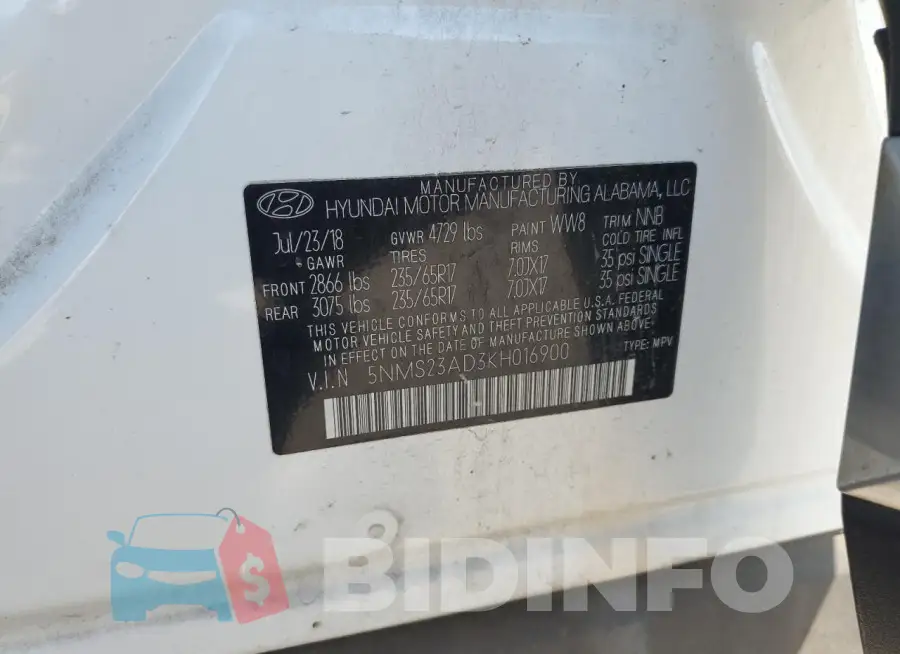 5NMS23AD3KH016900 Photo# 13