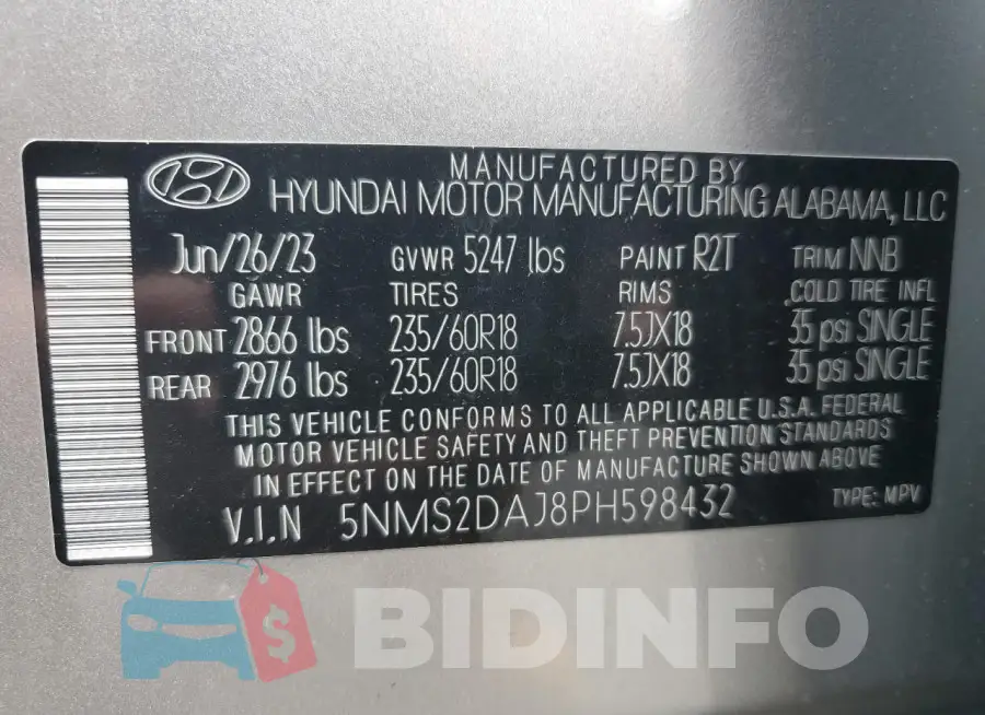 5NMS2DAJ8PH598432 Photo# 13