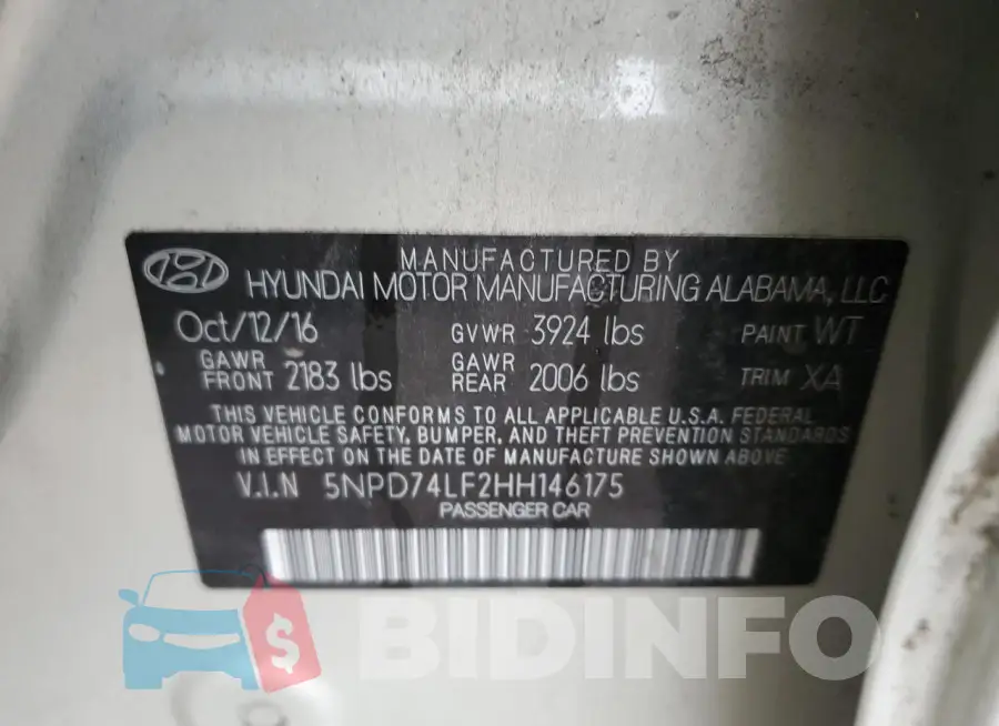 5NPD74LF2HH146175 Photo# 12