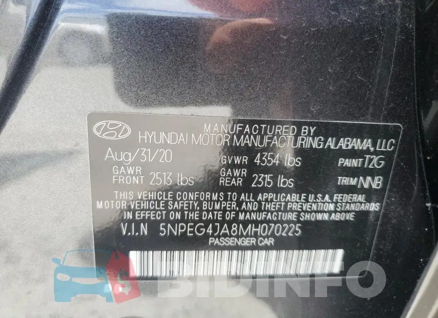 5NPEG4JA8MH070225 Photo# 13