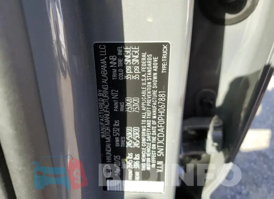 5NTJCDAF0PH067881 Photo# 12