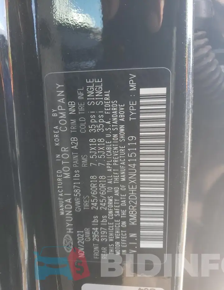 KM8R2DHEXNU415119 Photo# 13